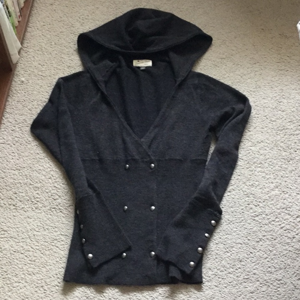 Anthropologie Hoodie Cardigan by Laureate Lane